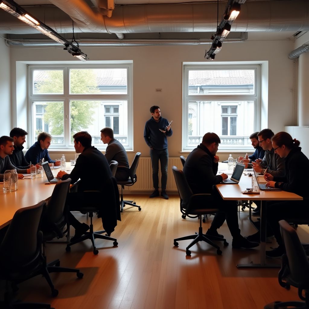 Coworkingové centrum v Praze plné podnikatelů